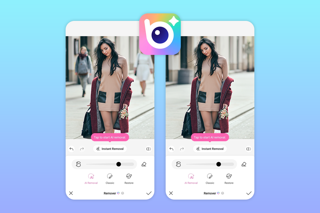 beautyplus remove people from photos app