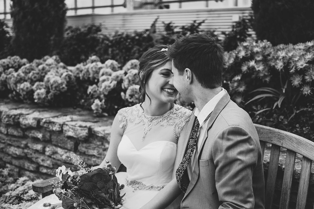 black and white wedding photos