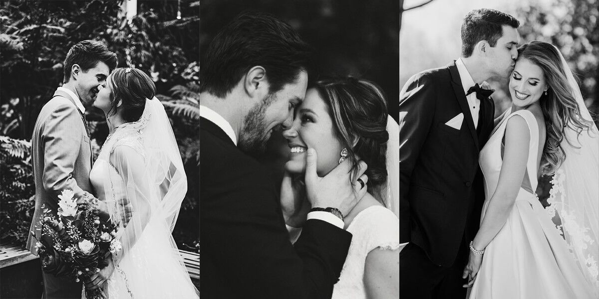 black and white wedding photos