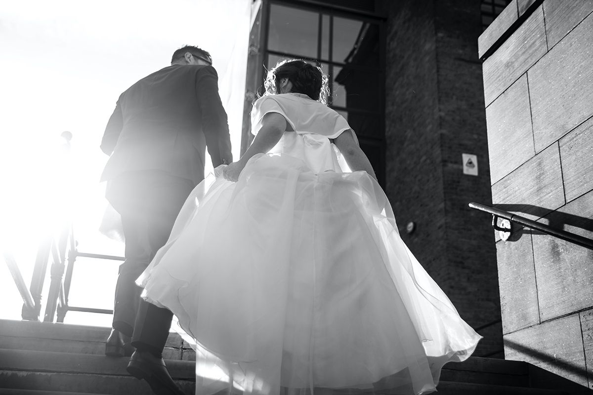 black and white wedding photos fix lighting