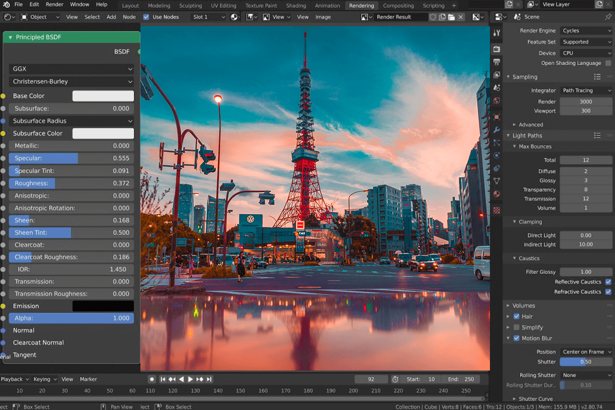 blender animation software for anime