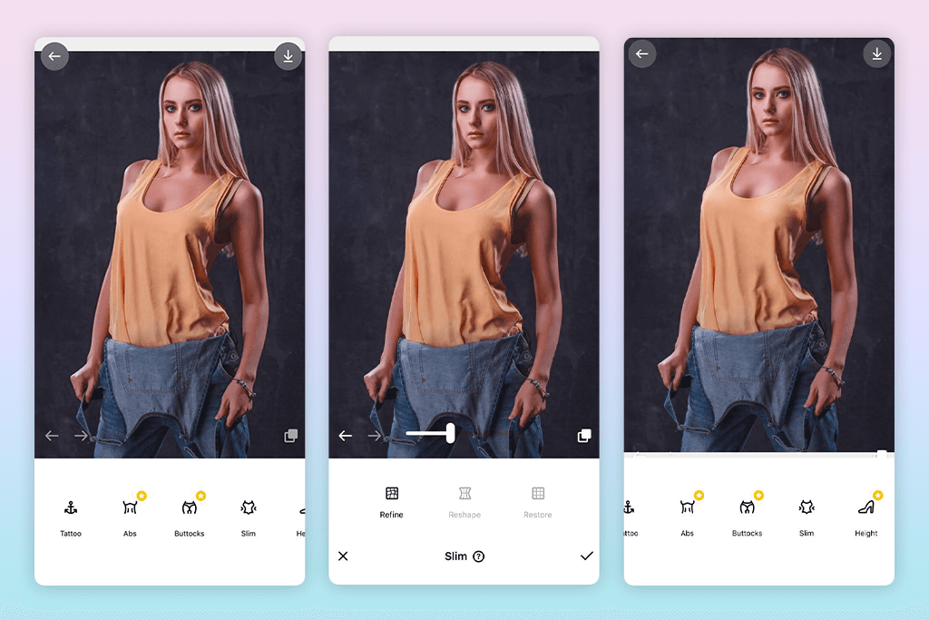 bodyapp breast enlargement app interface