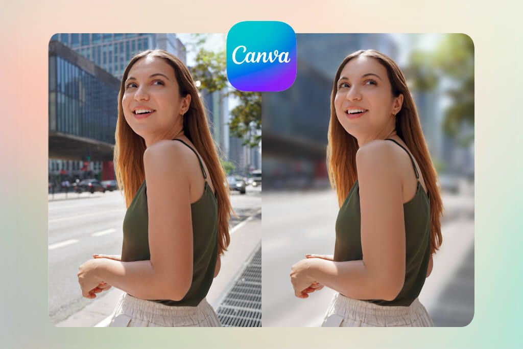 canva app to blur background