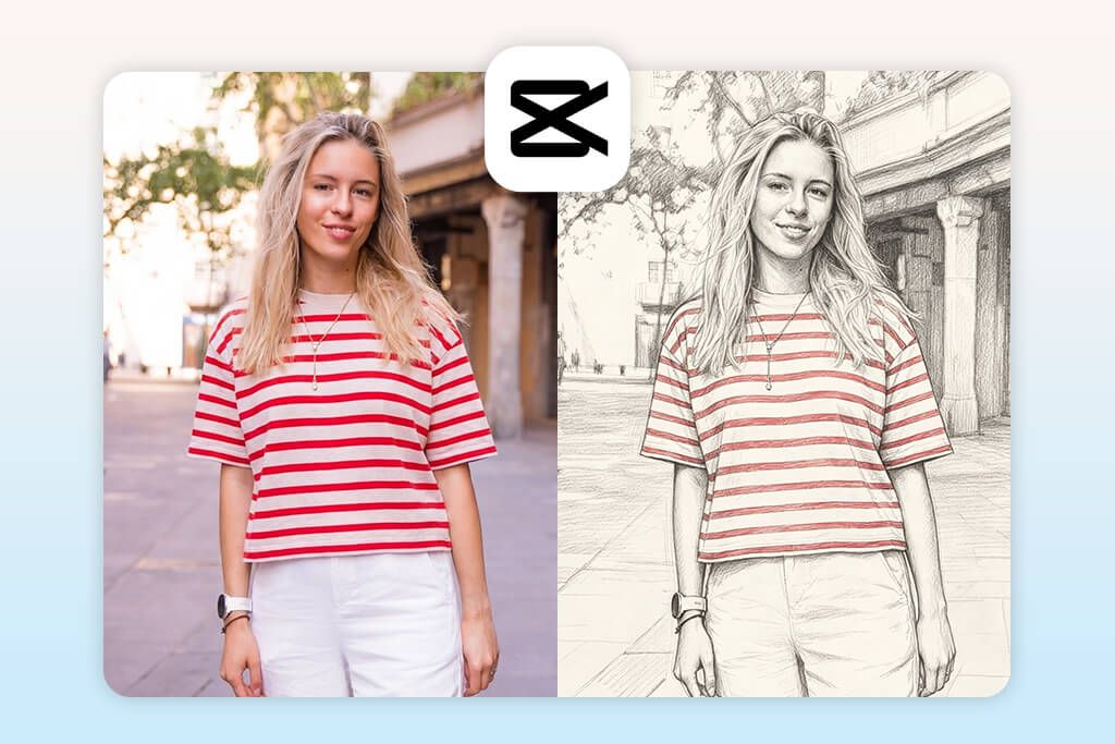 capcut app that turns photo into sketch