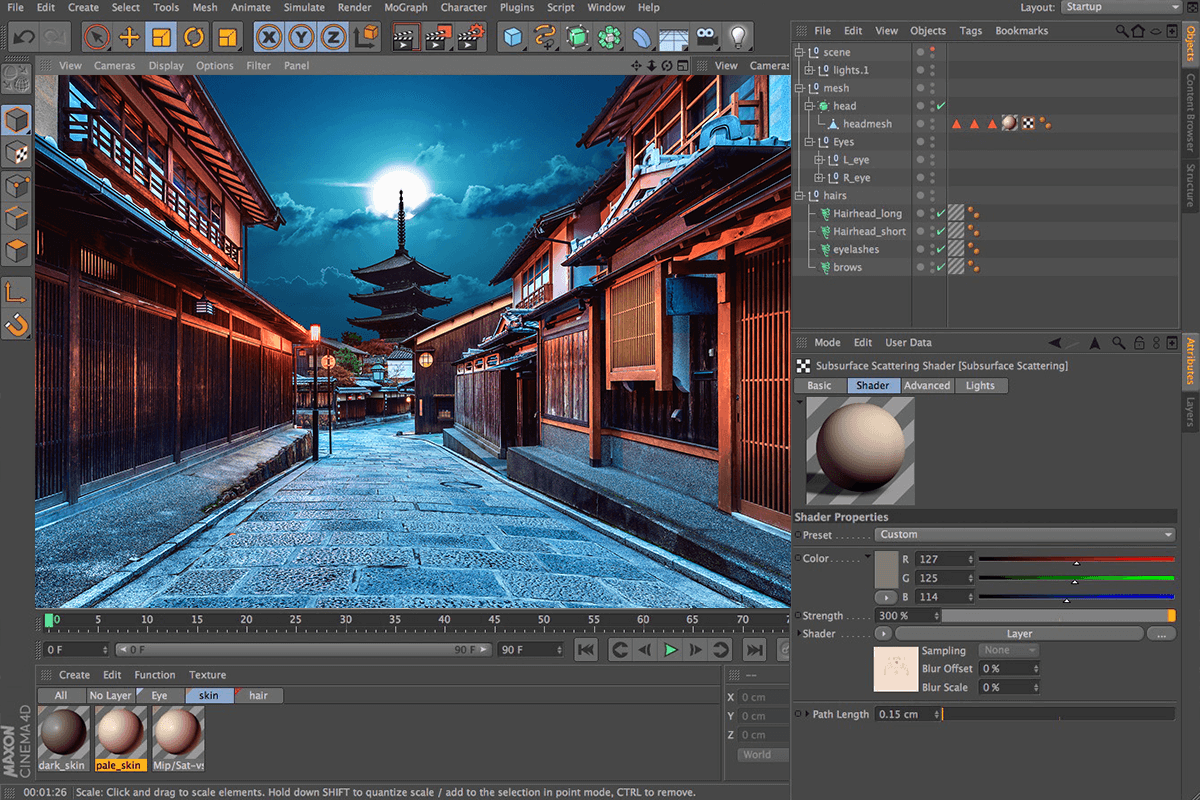 cinema 4d animation software for anime