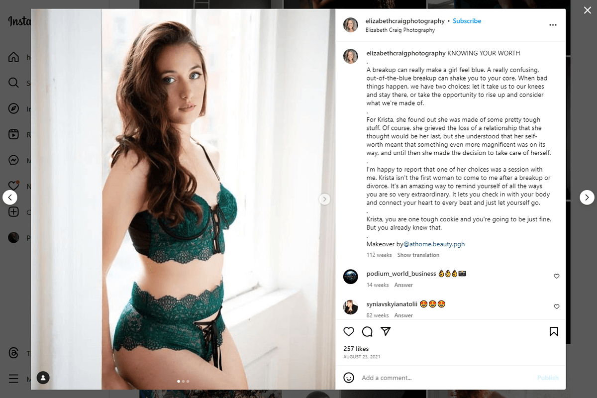 elizabeth craig best boudoir photographer