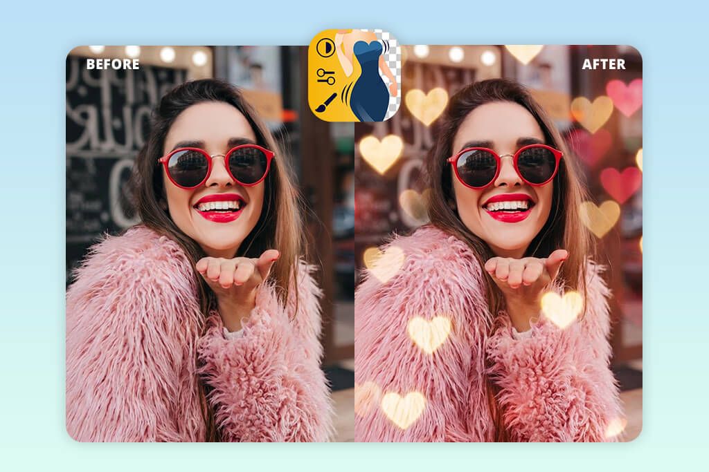 fix the photo body editor tune add hearts to photo app