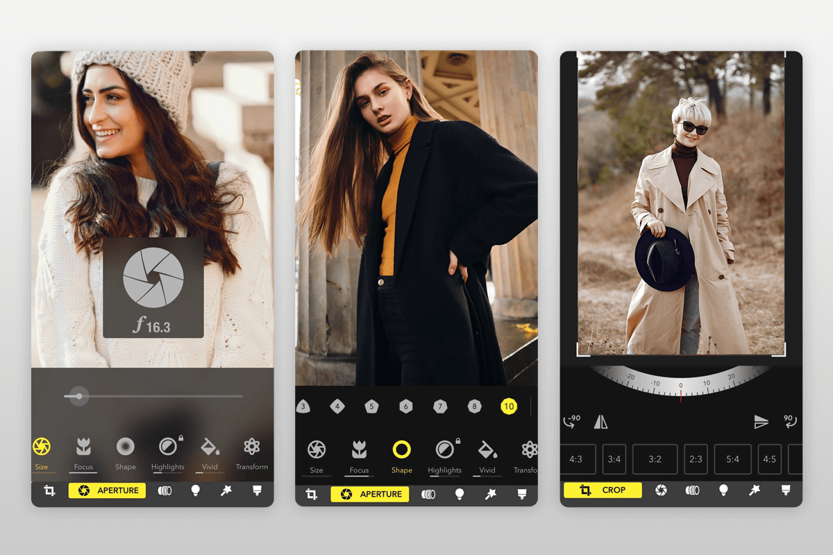 focos app to unblur pictures interface
