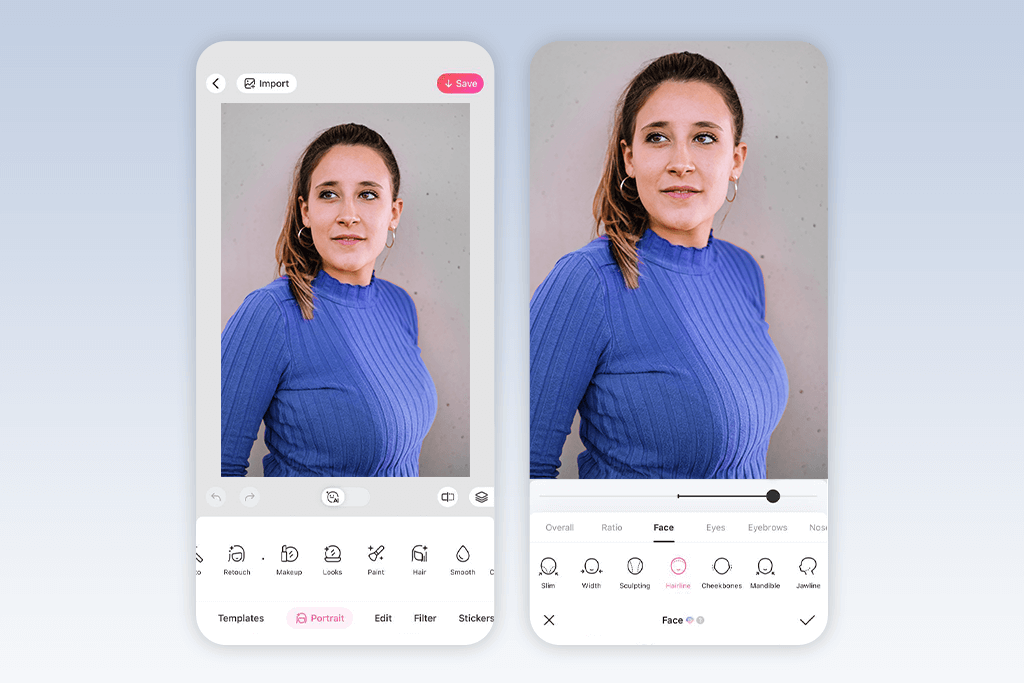 forehead shrinker beautyplus