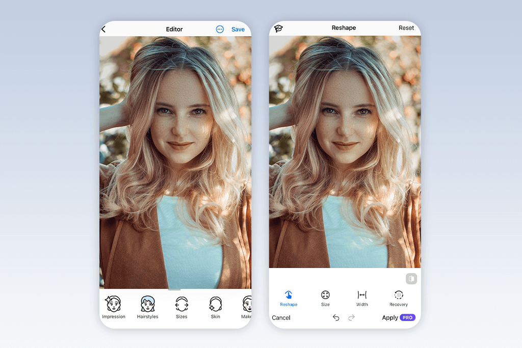 forehead shrinker faceapp
