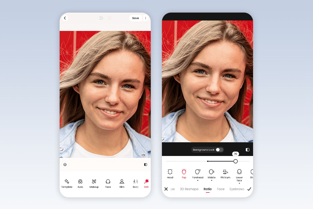 forehead shrinker meitu