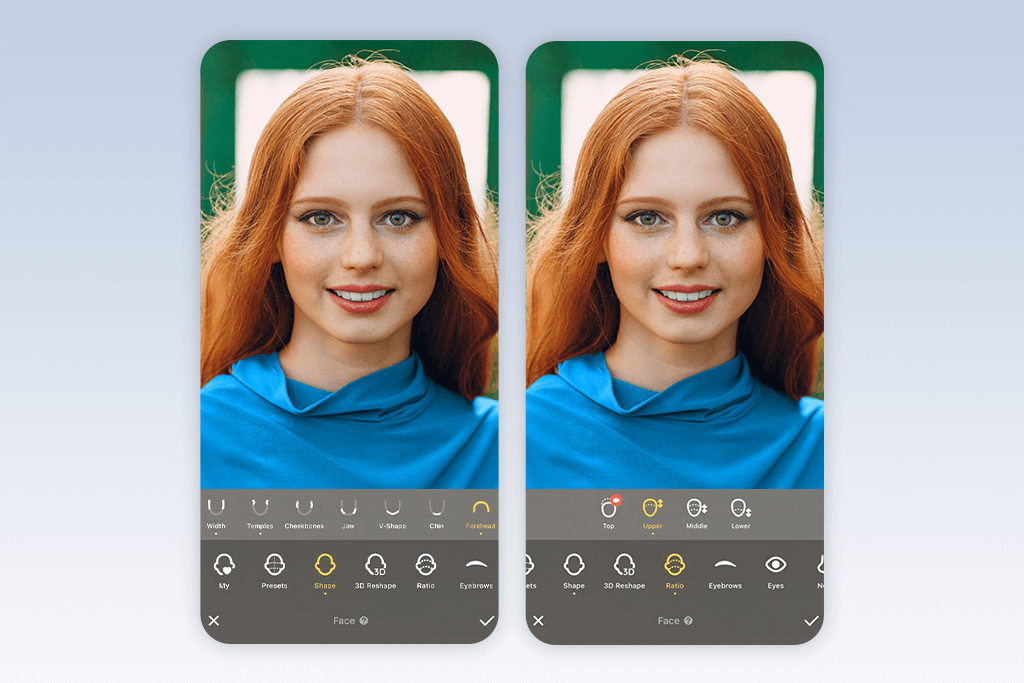 forehead shrinker peachy