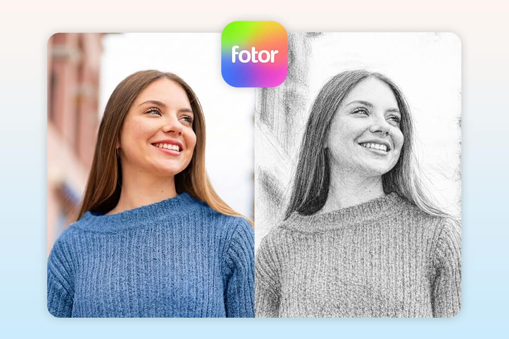 fotor app that turns photo into sketch