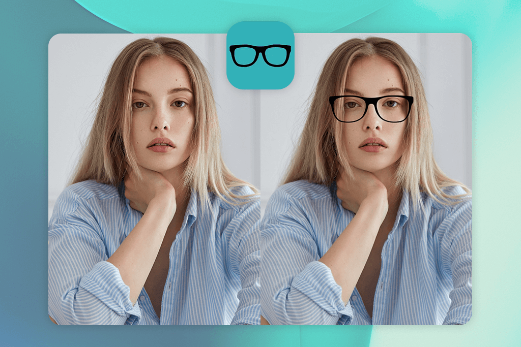 glasses color stickers app interface