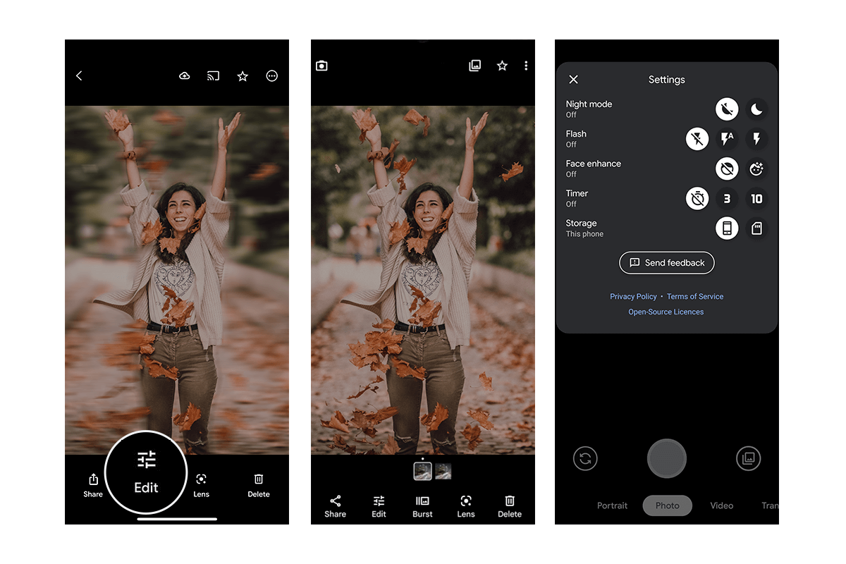 google photo editing motion mode