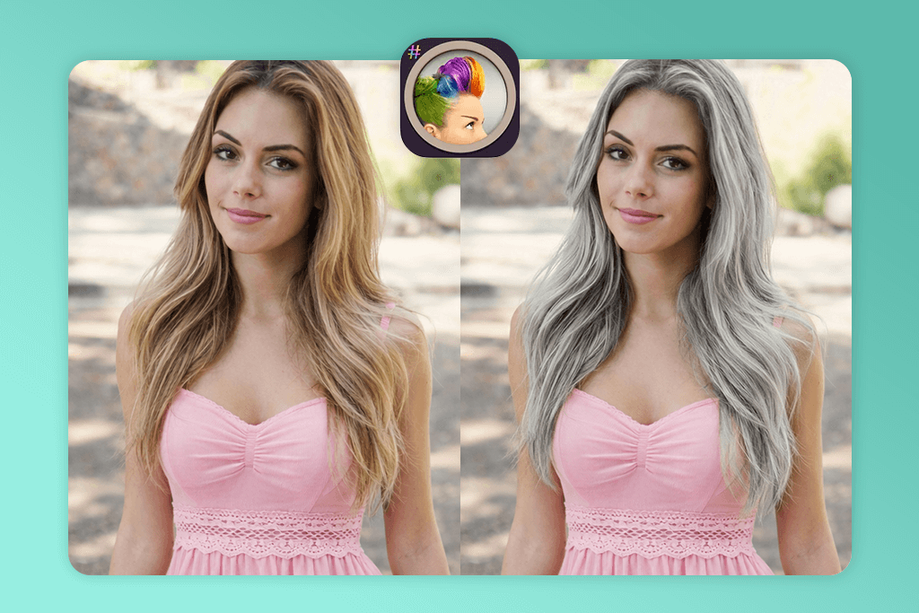 hair color booth gray hair filter app