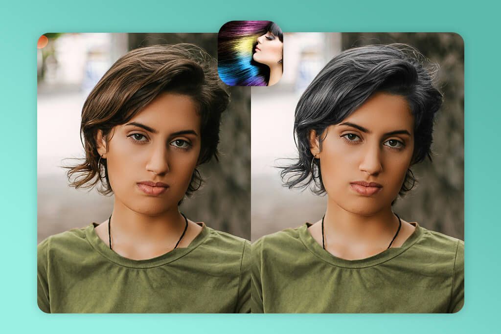 hair color dye gray hair filter app