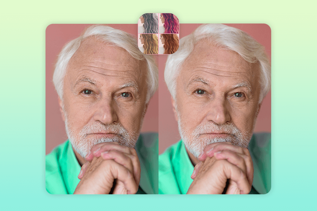 hair recolor app bald spot cover