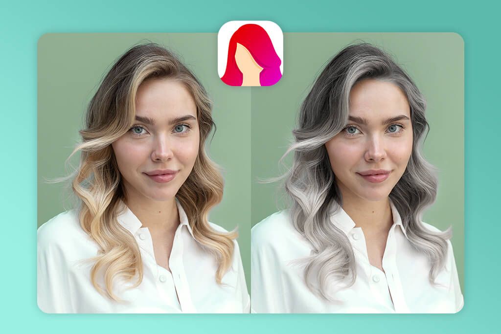 hair color booth gray hair filter app