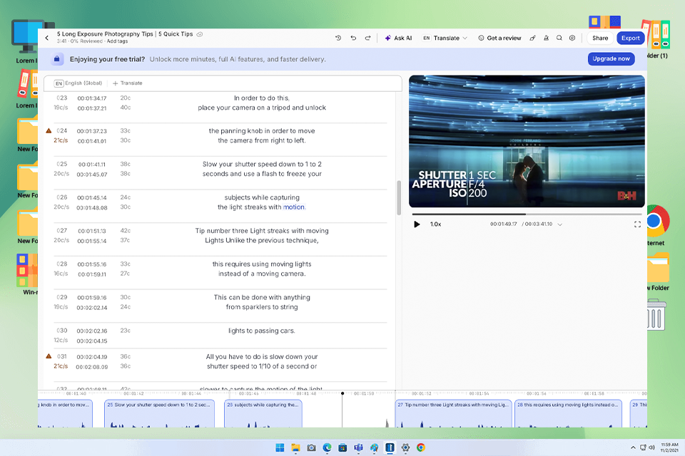 happyscribe subtitle software