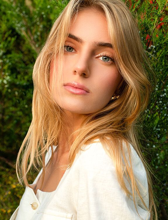 high end retouching girl portrait after