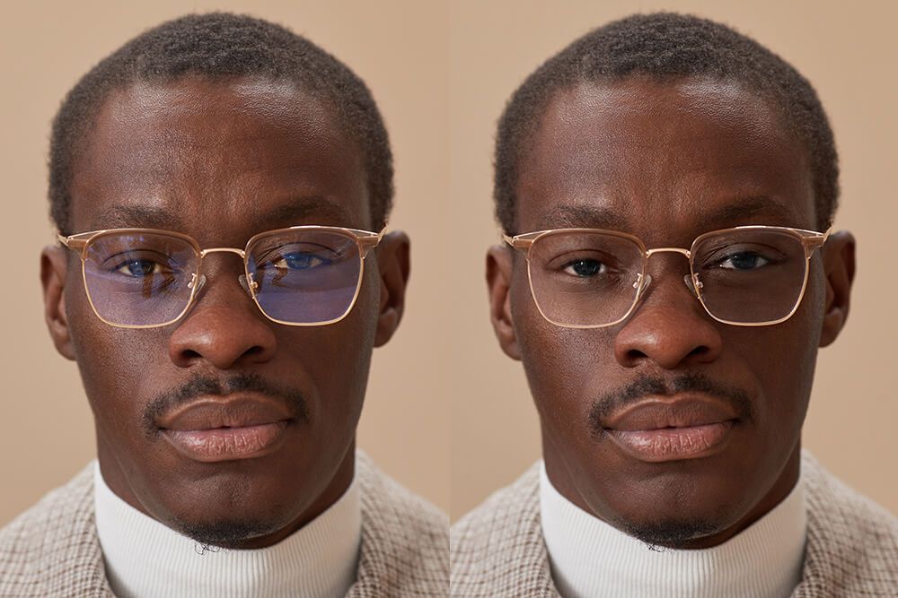 high end beauty retouching Services Glare removal