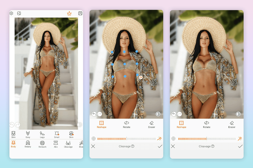 hotune breast enlargement app interface