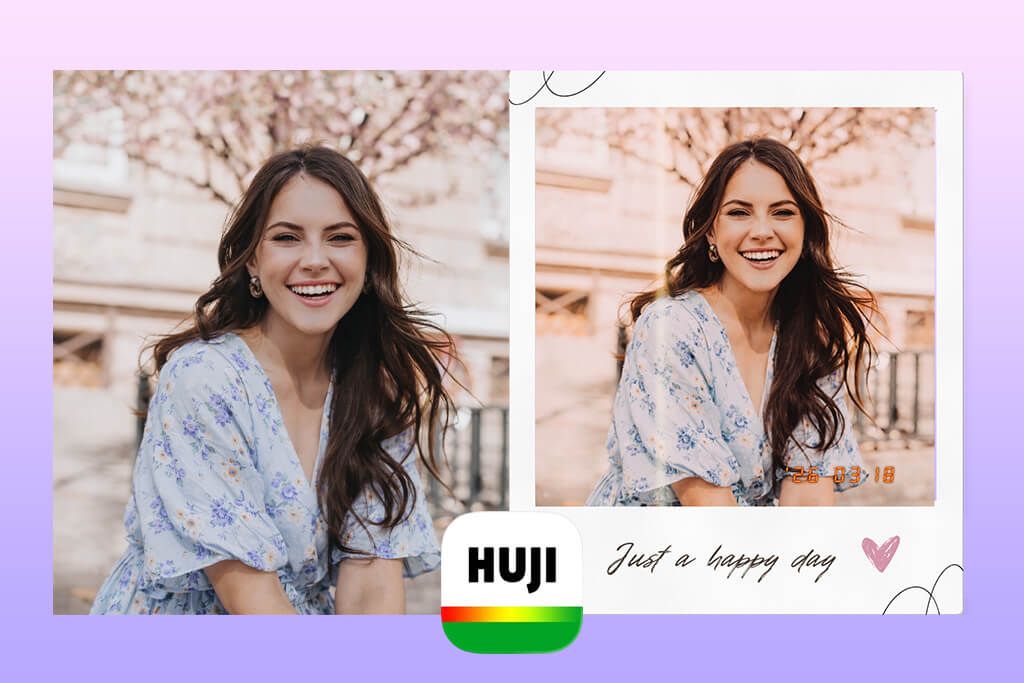 huji cam polaroid filter app