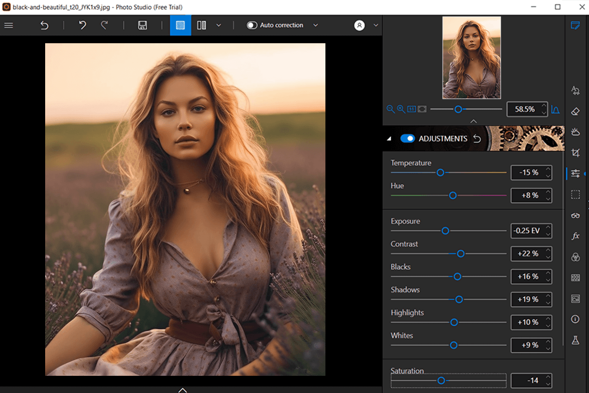 inpixio auto photo enhancer interface