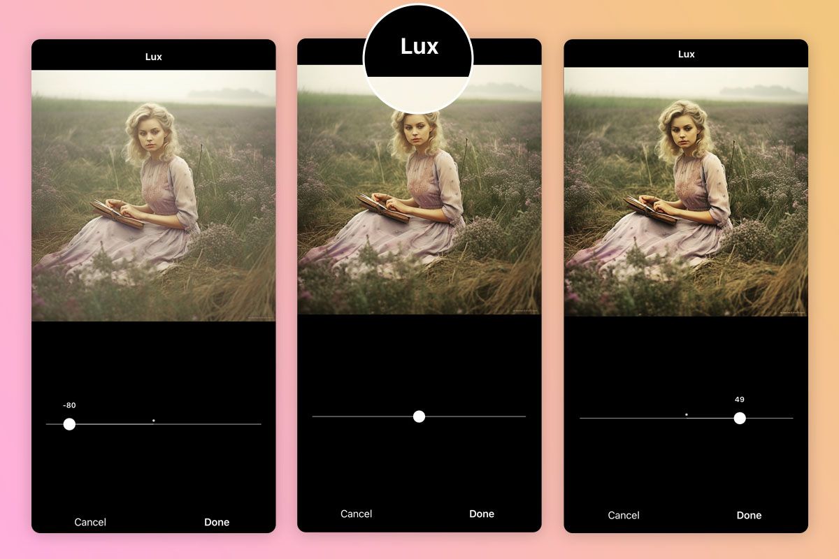 instagram photo editing lux