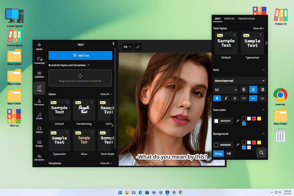 kapwing subtitle software