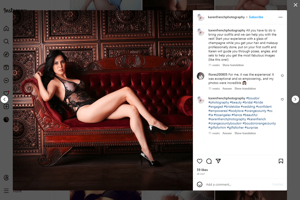 karen french best boudoir photographer