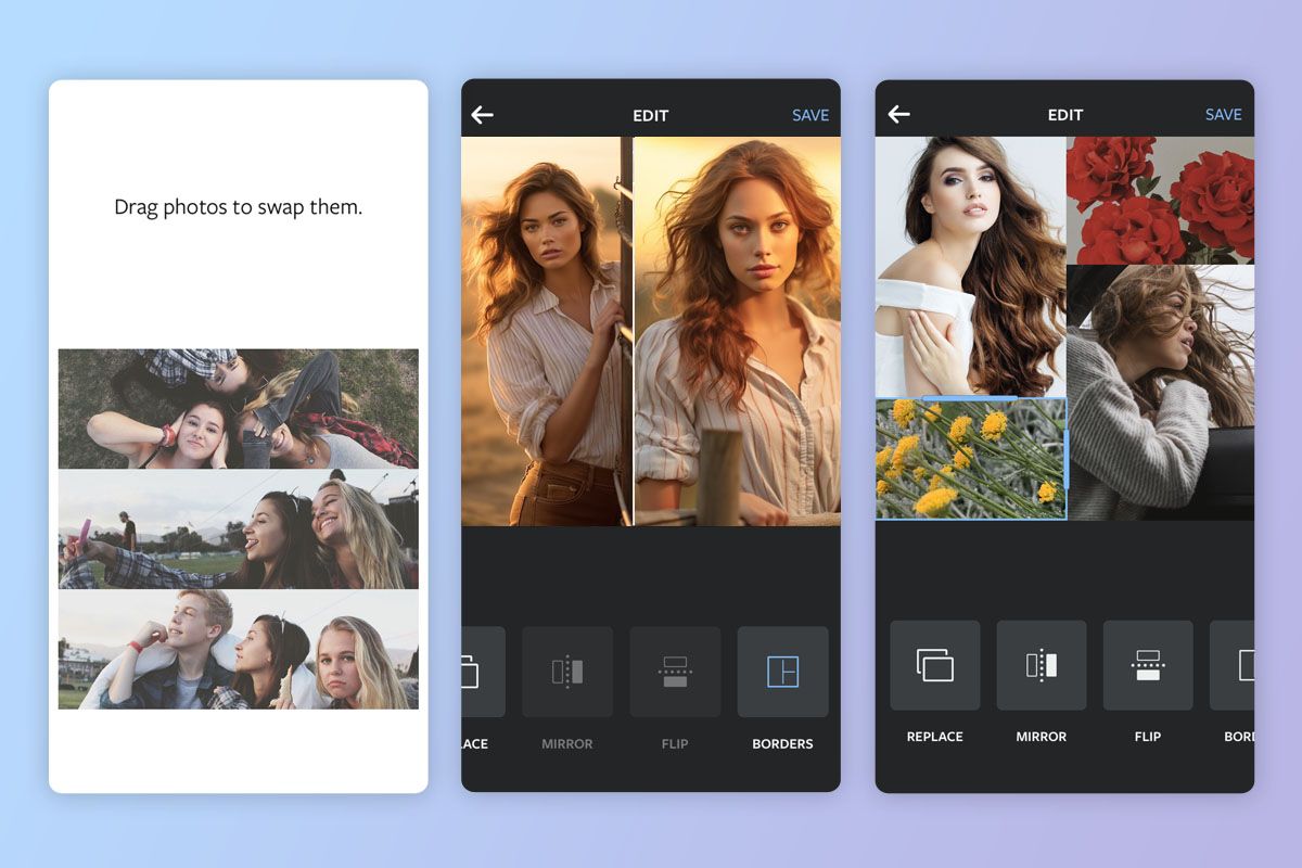 instagram photo editing layout