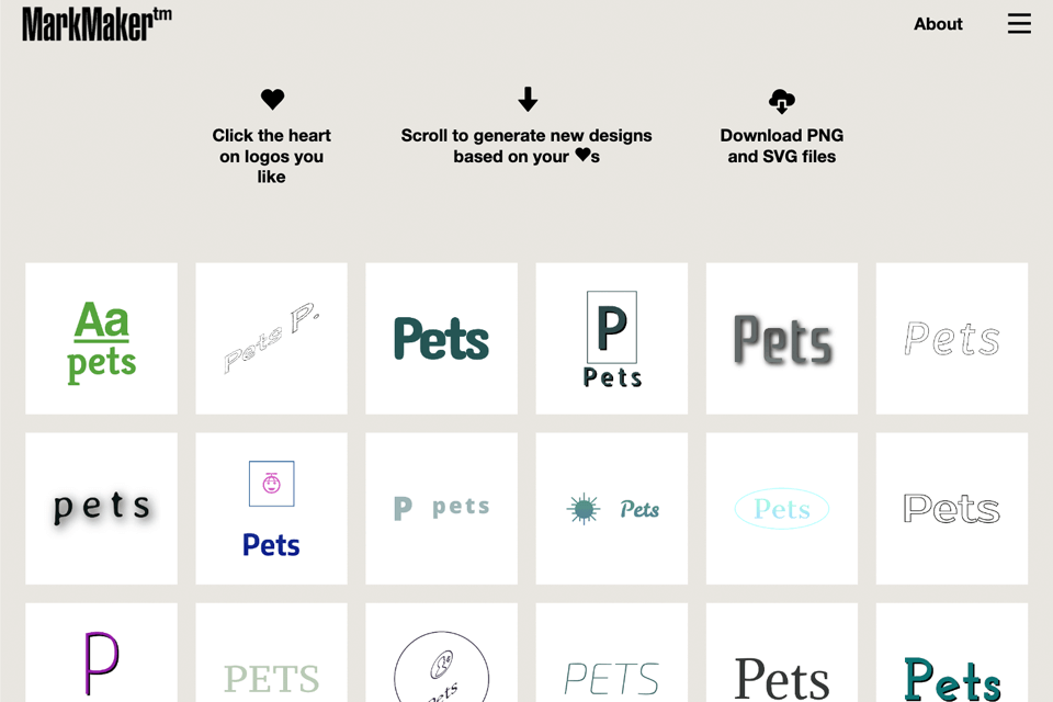 markmaker free logo design software interface