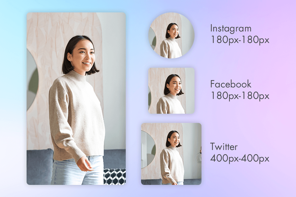 minimalist studio look at home profile picture ideas