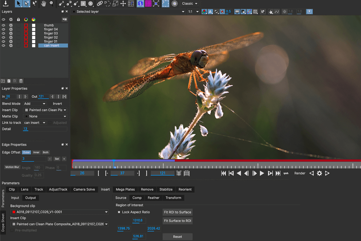 mocha pro program for motion graphics interface
