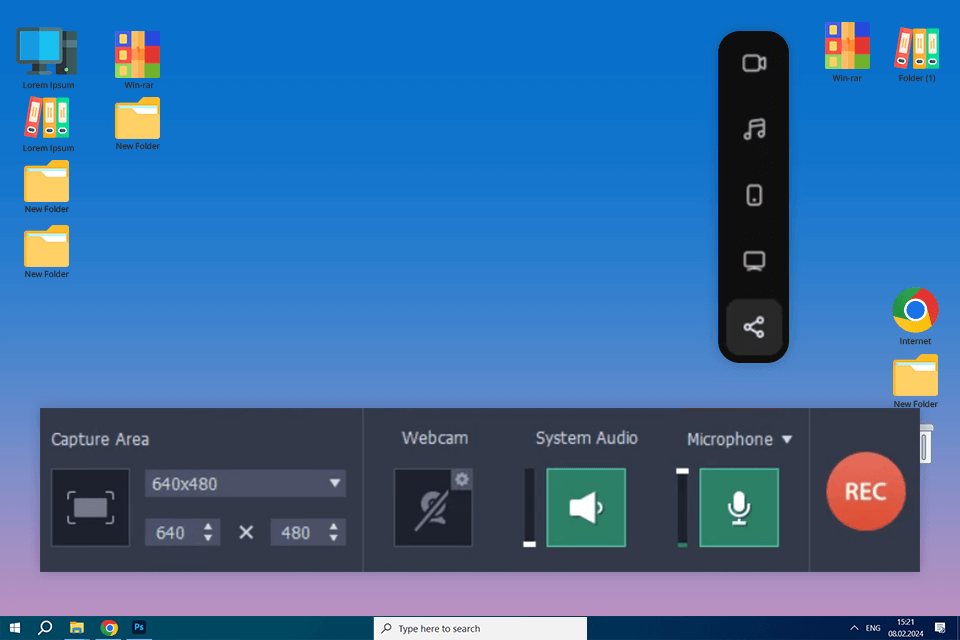 movavi recoder capture widget