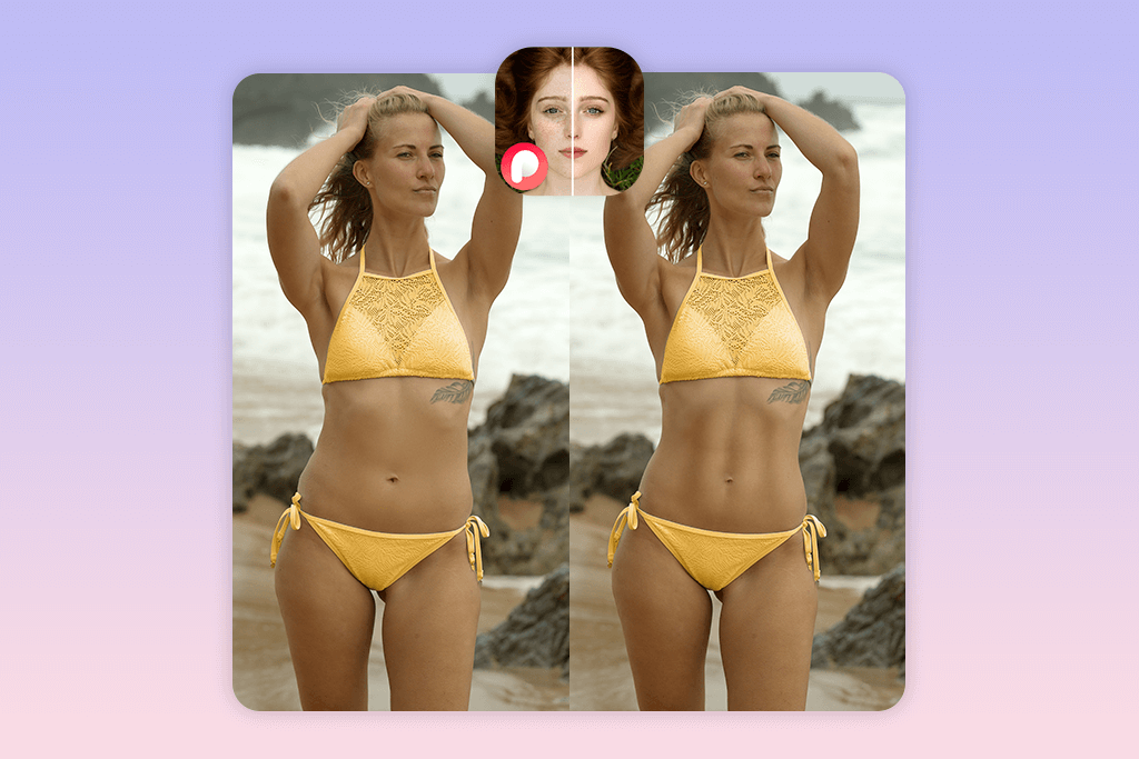 peachy ai body editor app interface