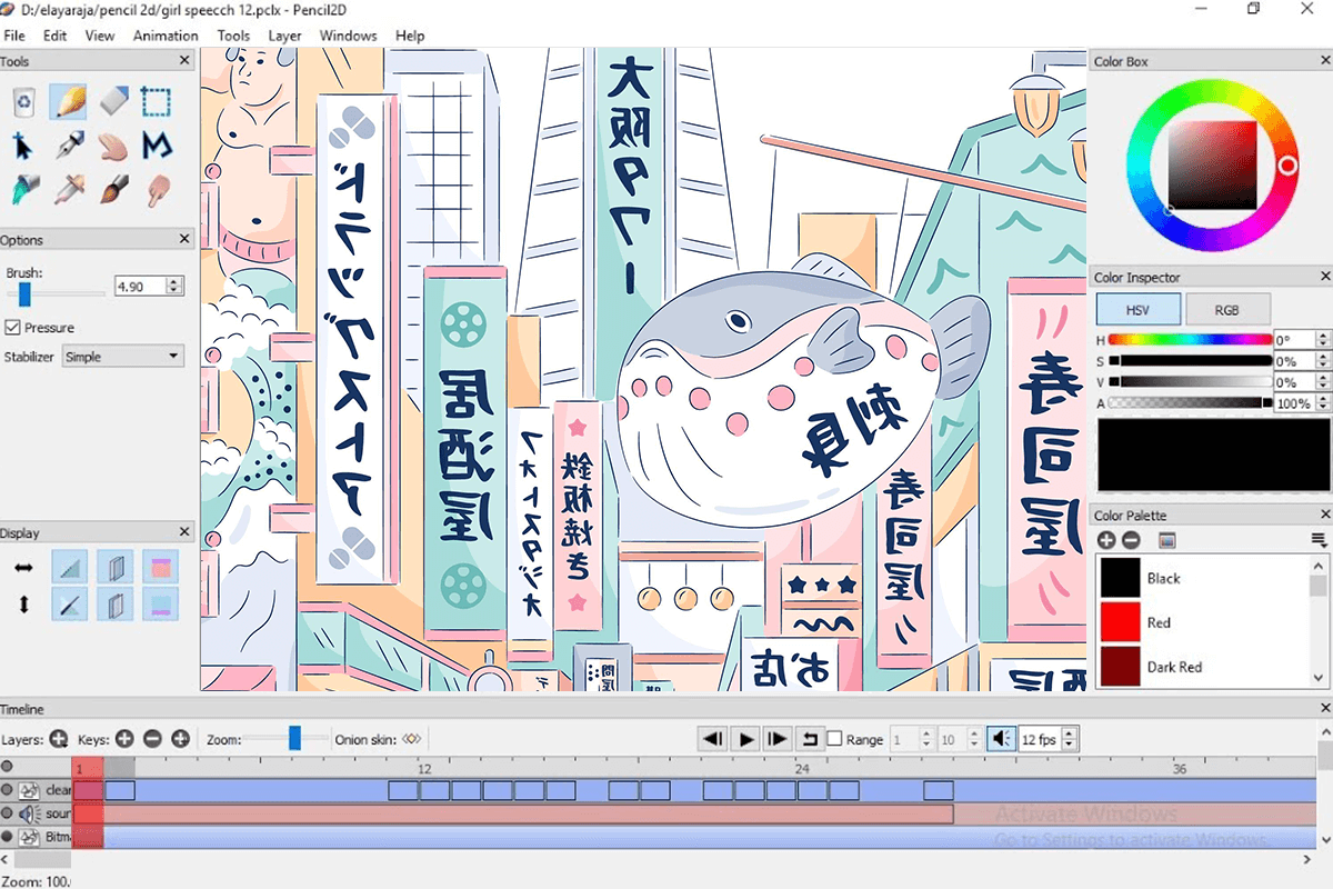 pencil2d animation software for anime