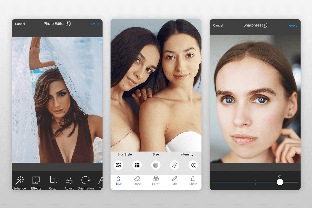 photo un blur app to unblur pictures interface