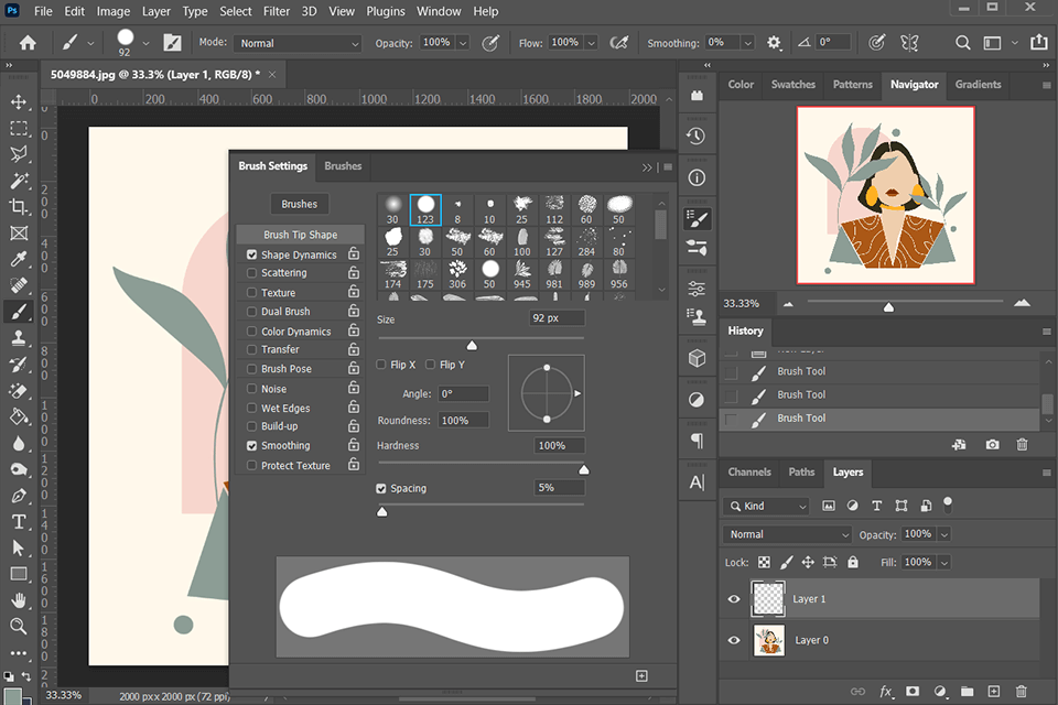 photoshop brush settings