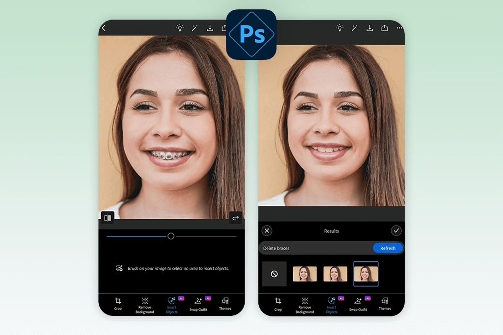photoshop for iphone no braces filter