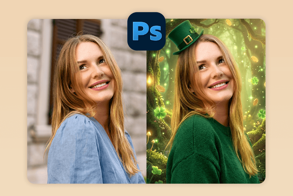 photoshop iphone add leprechaun to photo app