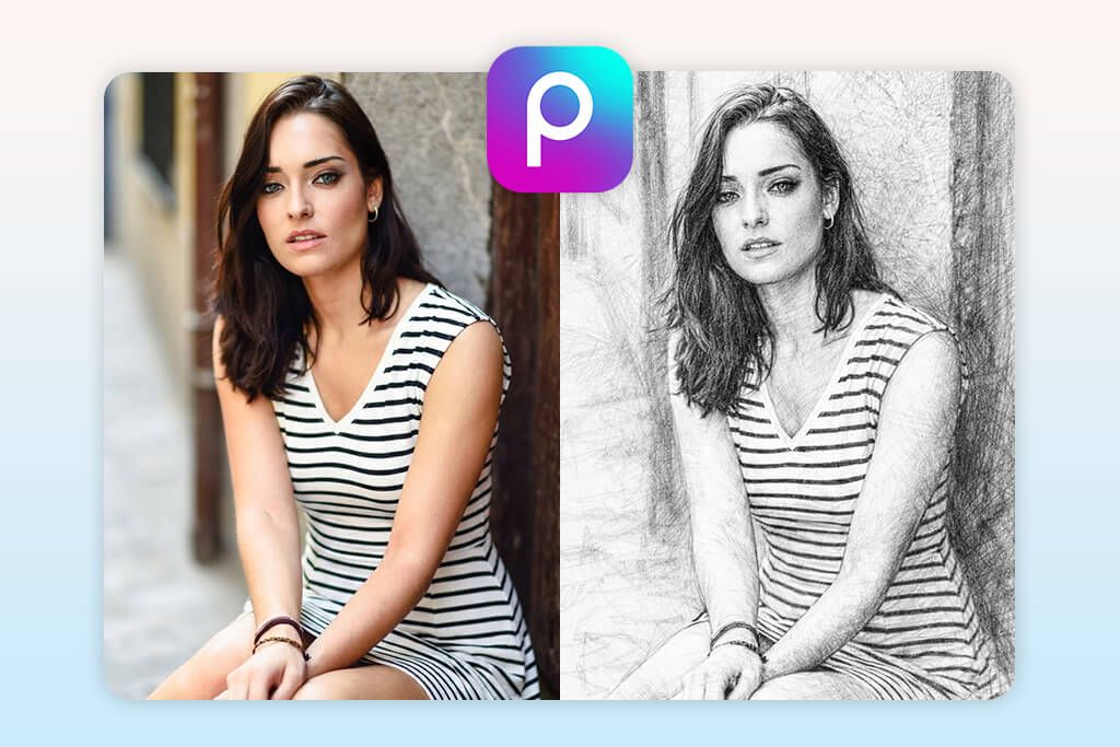picsart app that turns photo into sketch
