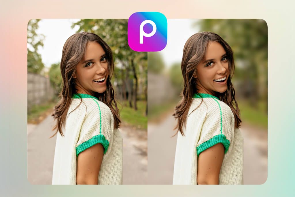 picsart app to blur background