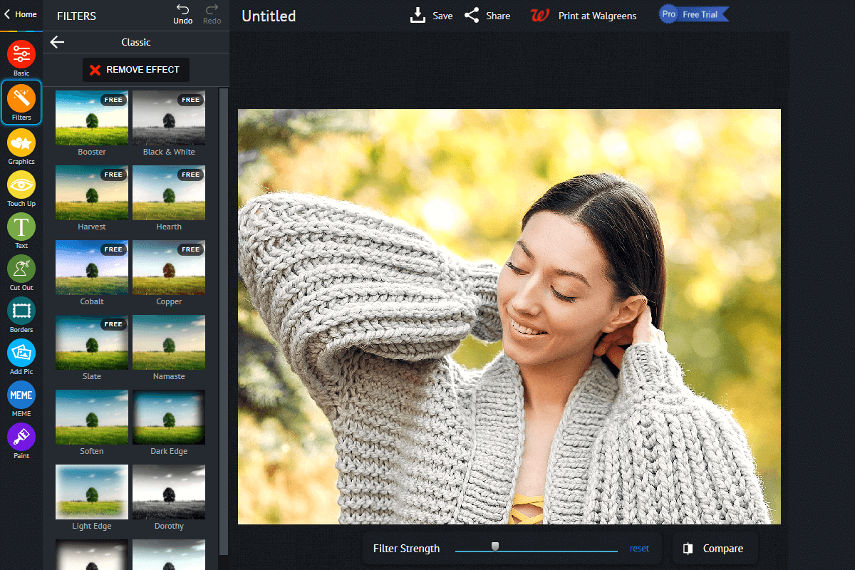 pizap photo editing software for photographers interface