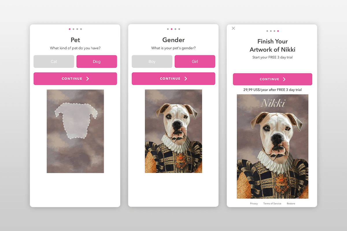 pounce animals photo editor interface