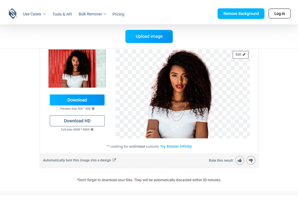 slazzer background removal tool