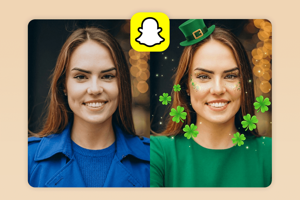 snapchat add leprechaun to photo app