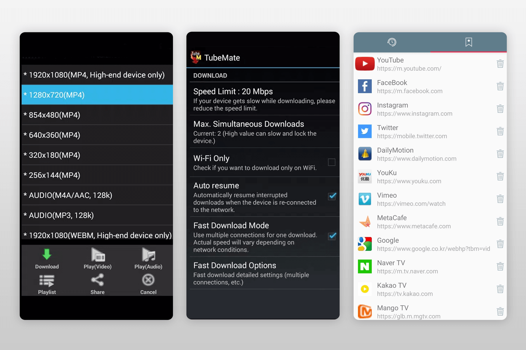 tubemate app to download youtube videos interface